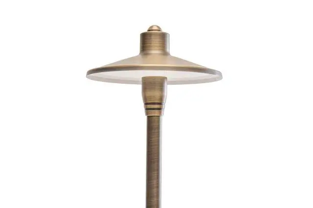 Alt view image 3 of 6 - G2 12V Brass Path Light 4-Pack Kit (Bronze) with 3W 2700K Warm White G4 LED Bulbs for Low Voltage Landscape Lighting on Outdoor Pathway, Walkway, Garden, Driveway or Patio