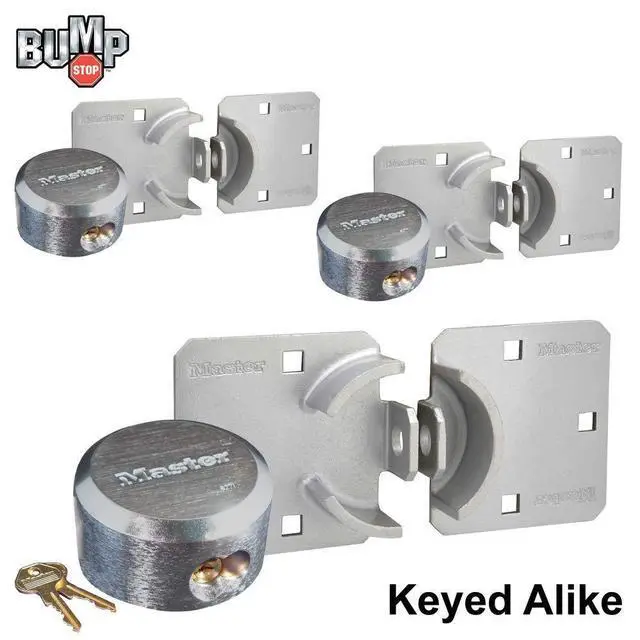 Alt view image 2 of 4 - Hasp/Hidden Shackle (3) Keyed Alike Padlocks w/ 6 Keys, 770-6271NKA-3 w/BumpStop Technology