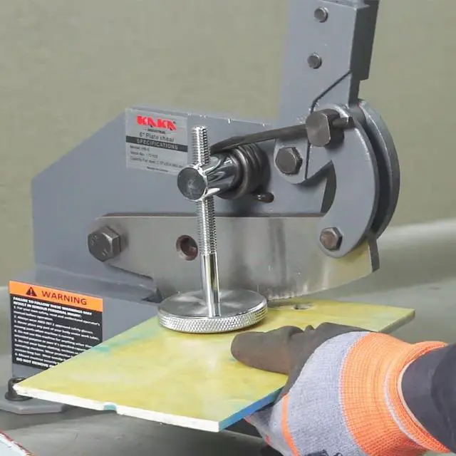 Alt view image 4 of 6 - Sheet Metal Cutter 8-Inch | 0.51 inch Round Bar Capacity | HS-8 Manual Plate Shear Bench-Mounted for Steel Plates and Bars