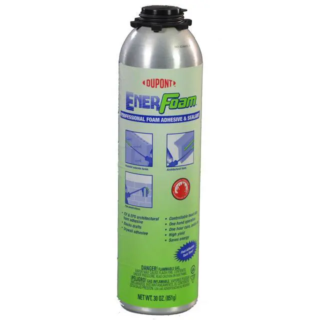 Alt view image 2 of 6 - Enerfoam 30oz Sealant, Fireblock Rated, Polyurethane Expanding Foam Sealant, Gaps and Cracks Filler, Closed Cell Spray Foam Insulation, Pack of 12 with Applicator (2ft Long Gun)