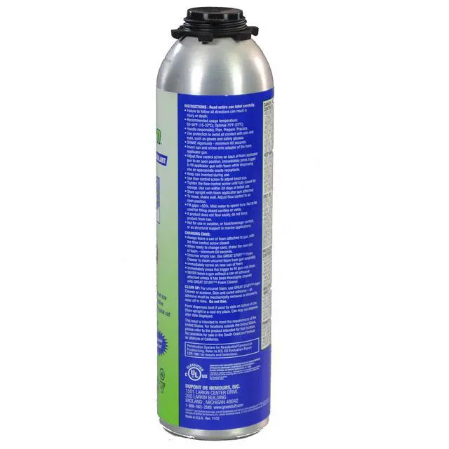 Alt view image 3 of 6 - Enerfoam 30oz Sealant, Fireblock Rated, Polyurethane Expanding Foam Sealant, Gaps and Cracks Filler, Closed Cell Spray Foam Insulation, Pack of 12 with Applicator (2ft Long Gun)