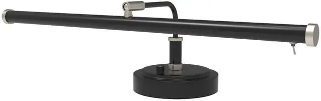 Main image of 19" Black with Brass Accents LED Directional Piano Desk Lamp - PLED101D (Satin Nickel)