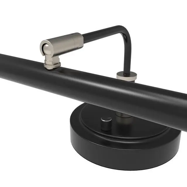 Alt view image 4 of 6 - 19" Black with Brass Accents LED Directional Piano Desk Lamp - PLED101D (Satin Nickel)
