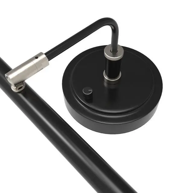 Alt view image 5 of 6 - 19" Black with Brass Accents LED Directional Piano Desk Lamp - PLED101D (Satin Nickel)