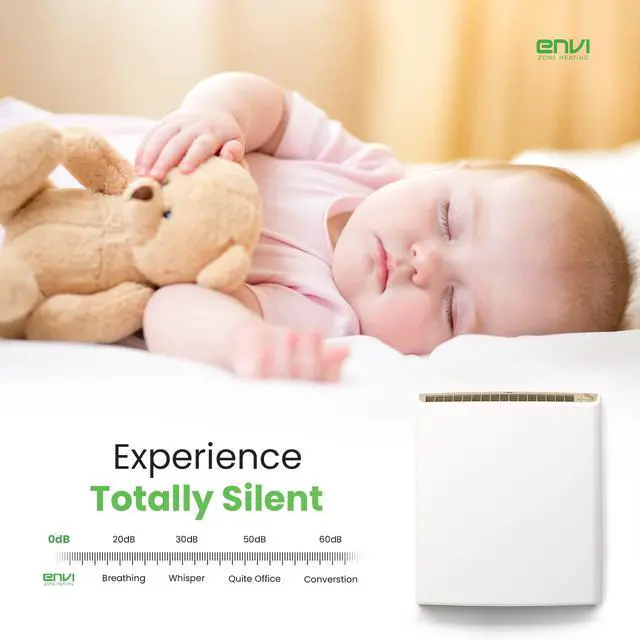 Alt view image 5 of 6 - 220 Volt Hardwired Electric Panel Wall Heater for Home, Energy Efficient, Child Safe, Quiet, Great for Bedrooms, Bathrooms, Office, Kitchen, Garage, Tip-Over Protection, Comfort-Level Thermostat
