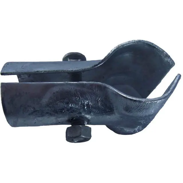 Alt view image 2 of 6 - Black Powder Coated Chain Link Fence Butterfly Gate Latch - 1-3/8" Gate Frame and 2-3/8" Gate Post - Fence Gate Latch with Hole for Padlock - CASE Qty 10