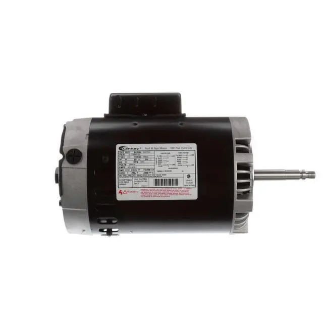 Alt view image 4 of 4 - A.O. Smith B625 3/4 HP, 3450 RPM, 1 Speed, 115 Volts, 6.4/12.8 Amps, 1.5 Service Factor, 56CZ Frame, PSC, ODP Enclosure Pool Motor