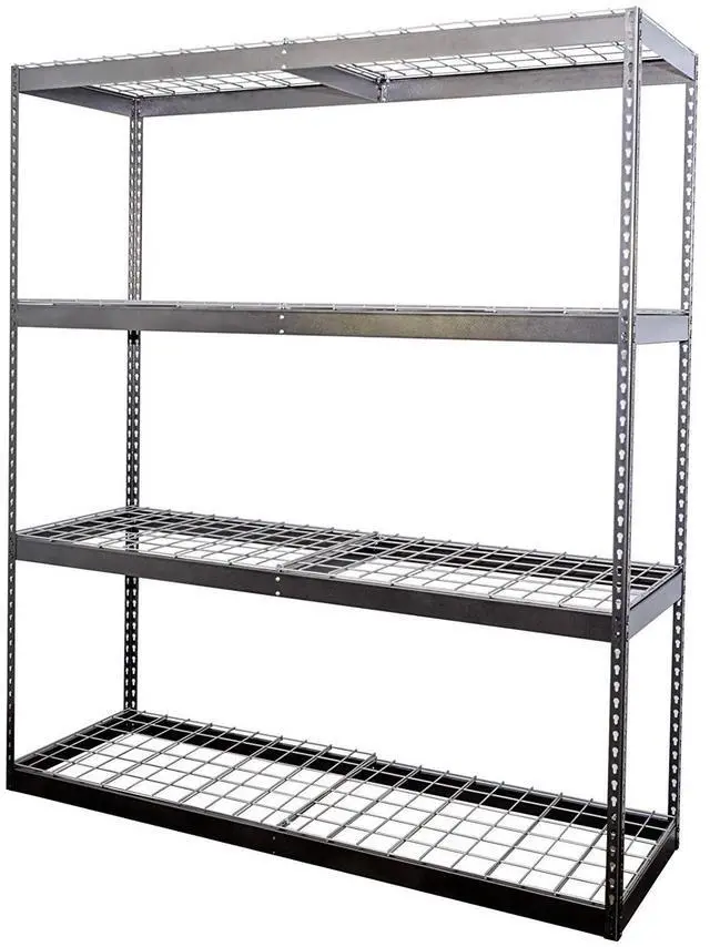 Main image of Garage Shelving Unit - Storage Shelf That Holds 500 Pounds Per Shelf Rack - All Steel Shelves for Storage - Easy to Assemble Shelving Storage, Garage Shelf, Hammertone (24" x 72" x 84")