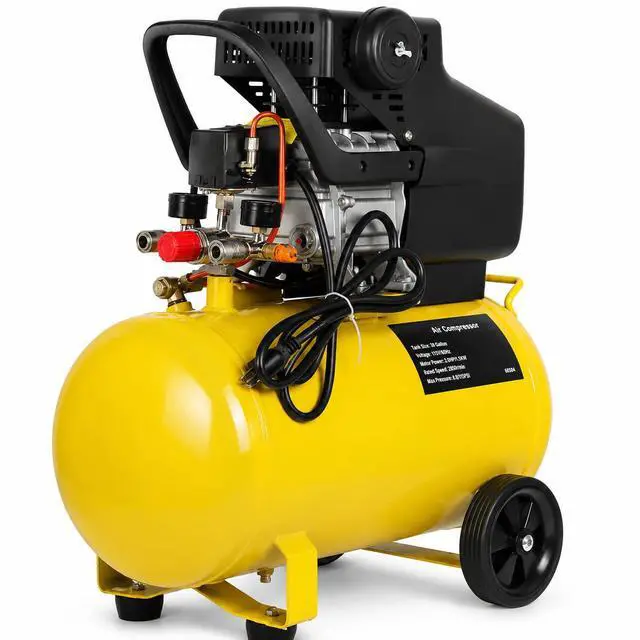 Alt view image 3 of 6 - 3.5HP 10 Gallons Air Compressor Tank Ultra Quiet Horizontal Tank Adjustable Pressure Ideal for DIY, Home & Garage Applications, 8.37 CFM