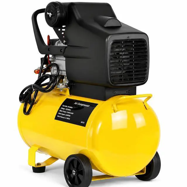 Alt view image 4 of 6 - 3.5HP 10 Gallons Air Compressor Tank Ultra Quiet Horizontal Tank Adjustable Pressure Ideal for DIY, Home & Garage Applications, 8.37 CFM