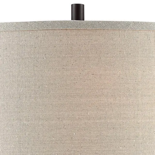 Alt view image 3 of 6 - Cody 26" High Industrial Farmhouse Rustic Modern Table Lamps Set of 2 WiFi Smart Socket Pull Chain Oiled Bronze Finish Living Room Bedroom Bedside Nightstand House Oatmeal Shade