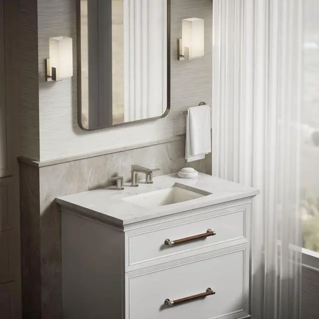 Alt view image 3 of 6 - 2355-96 Archer® 20" rectangular undermount bathroom sink, Biscuit