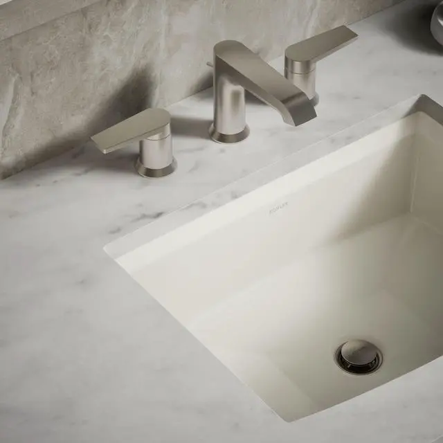 Alt view image 6 of 6 - 2355-96 Archer® 20" rectangular undermount bathroom sink, Biscuit