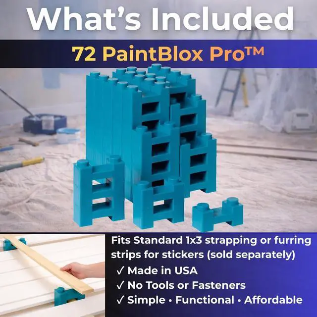 Alt view image 2 of 6 - 72 Paint Drying Rack System for Trim & Siding Cabinet Door Drying Rack Stackable Drying Rack No Tools or Fasteners Required Made in USA
