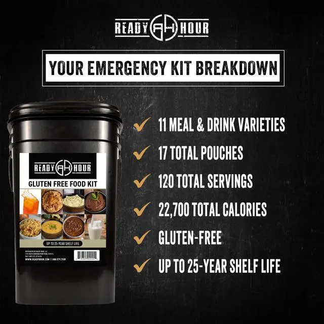 Alt view image 5 of 6 - Gluten-Free Food Kit (120 Servings), Gluten-Free Survival Kit, Freeze-Dried Survival Food Storage, Emergency Preparedness, Prepper Supplies, 25-Year Shelf Life