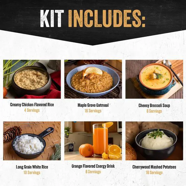 Alt view image 6 of 6 - Gluten-Free Food Kit (120 Servings), Gluten-Free Survival Kit, Freeze-Dried Survival Food Storage, Emergency Preparedness, Prepper Supplies, 25-Year Shelf Life