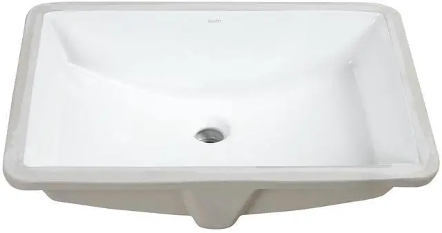 Main image of 23 x 14 inch Undermount Bathroom Vanity Sink White Rectangle Porcelain Ceramic with Overflow - RVB0723