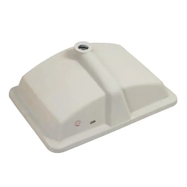 Alt view image 4 of 6 - 23 x 14 inch Undermount Bathroom Vanity Sink White Rectangle Porcelain Ceramic with Overflow - RVB0723
