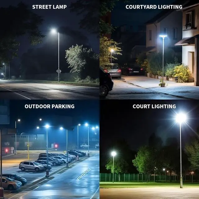 Alt view image 3 of 6 - 2 Pack 300W LED Parking Lot Lights Adjustable Slip Fitter,Outdoor Lighting with Dusk to Dawn,39000LM,IP65 Waterproof,5000K,LED Street Shoebox Pole Lights,110-277V for Commercial Lighting ETL Listed
