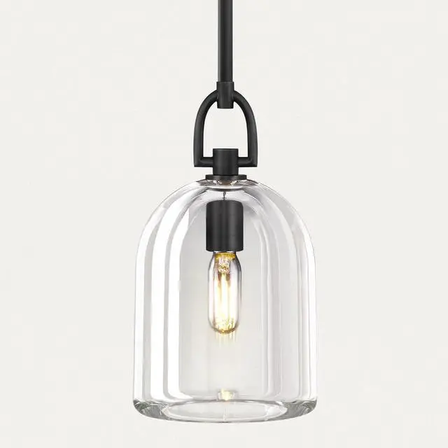 Main image of K9 Crystal Black Pendant Light Fixtures, Modern Farmhouse Pendant Lights Kitchen Island, Kitchen Pendant Light Over Island, Indoor Cloche Crystal Pendant Lighting,E12 Bulb Included