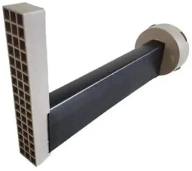 Alt view image 2 of 6 - L-Shaped Universal Wall Drain for Retaining Walls and More - Grey - Box of 12 Gray WDP04-GRY-BOX12 - Grey - Box of 12
