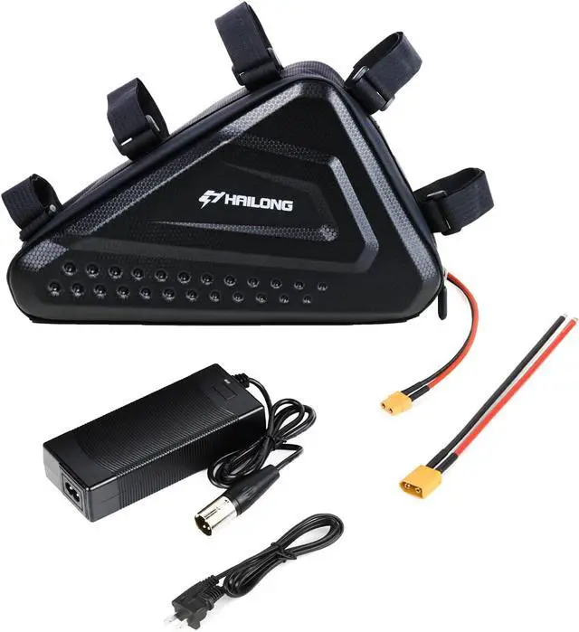 Main image of 52V 20Ah Battery Power Pack with Waterproof Triangle Bag & 4A Fast Adapter, 1040W Battery for 250W-1500W Motors, 3-Prong XLR Connector, Fits Mountain/Road Bikes