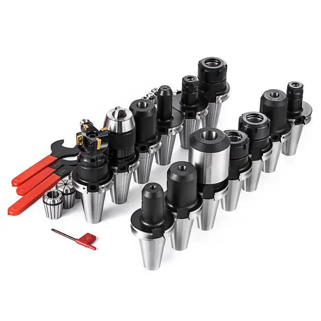 Alt view image 2 of 6 - Collet Set CNC CAT40 Tooling Package ER32 ER16 Collet Sets Mill Holder Spanner Drill Chuck (collet set)