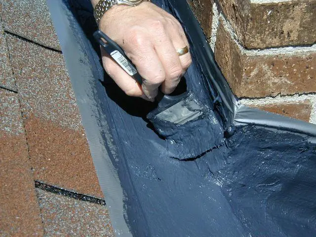 Alt view image 6 of 6 - FlashSeal Elastomeric Roof Chimney Flashing Sealant - Flexible and Long Lasting Waterproof Sealant to Stop Leaks Around Chimneys, Stacks, Vents & Skylights - 1 Gallon (Brown)