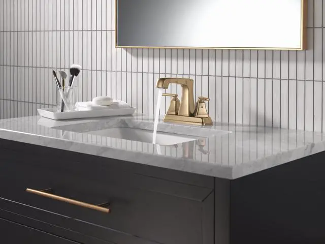 Alt view image 2 of 6 - Ashlyn Centerset Bathroom Faucet Tract-Pack, Gold 3-Hole Bathroom Sink Faucet, Push-Pop Drain Assembly, Champagne Bronze 2564-CZTP-DST
