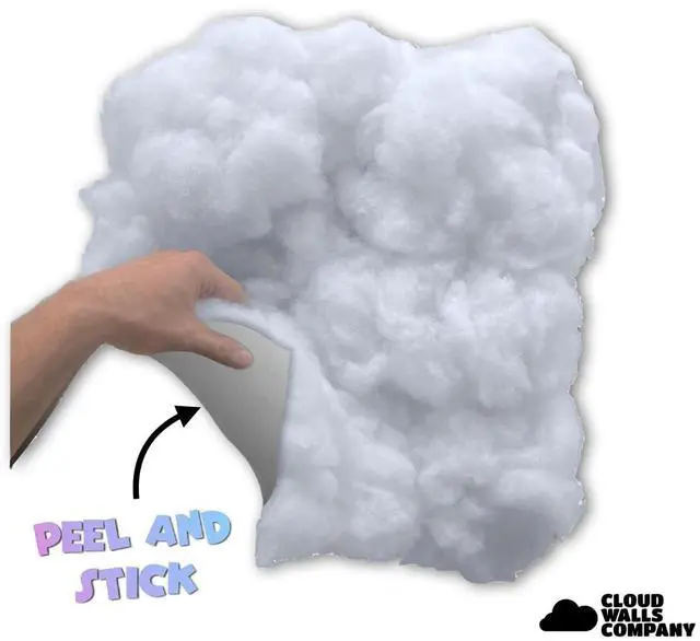 Alt view image 5 of 6 - Fluffy Cloud Wall Panels | LED Cloud Ceiling Set - Peel & Stick 3D Panels | 10 Panels - Acoustic Wall Panels
