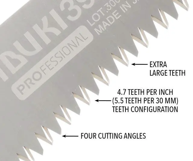 Alt view image 5 of 6 - Professional Series IBUKI Hand Saw 390mm XL Teeth (275-39)