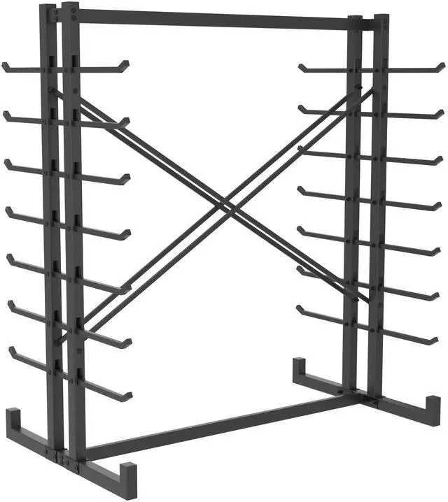 Main image of 7-Tier Steel Storage Rack,Detachable Lumber Storage Rack,Load 2000 Lbs Heavy Organizer Shelf for Garage Shed Basement(No Wheel)