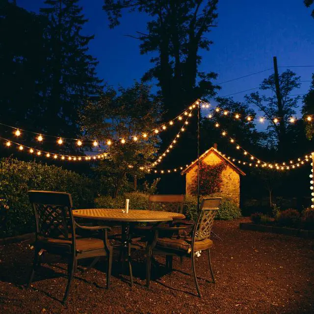 Alt view image 4 of 6 - 100 FT Outdoor LED String Lights - G40 Globe Bulbs (Black Wire) - Outdoor String Lights for Patio, Cafe, Deck, Party & Backyard
