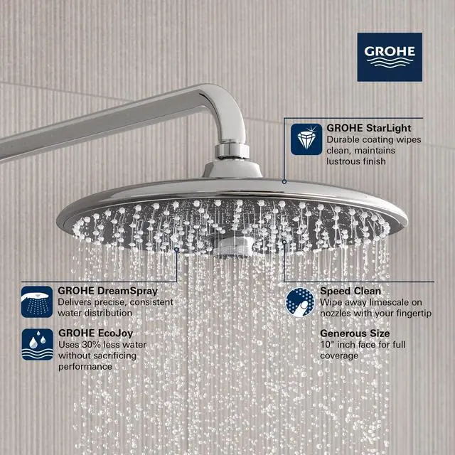 Alt view image 5 of 6 - 26456EN0 Euphoria 260 Showerhead, 3-Sprays, 1.75 GPM, Brushed Nickel