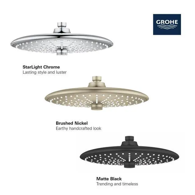 Alt view image 6 of 6 - 26456EN0 Euphoria 260 Showerhead, 3-Sprays, 1.75 GPM, Brushed Nickel