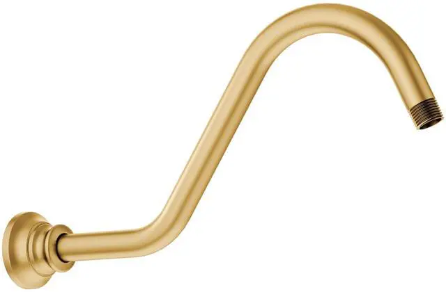 Main image of Waterhill Brushed Gold 14-Inch Replacement Extension Curved Shower Arm, S113BG