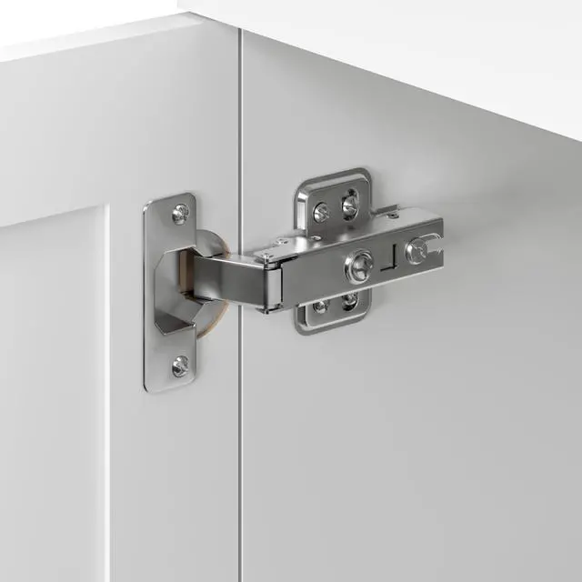 Alt view image 5 of 6 - Bathroom Vanity with Ceramic Sink, Quick Assembly 30 Inch Double Door Bathroom Cabinet Vanity with Wooden Frame and Storage, White