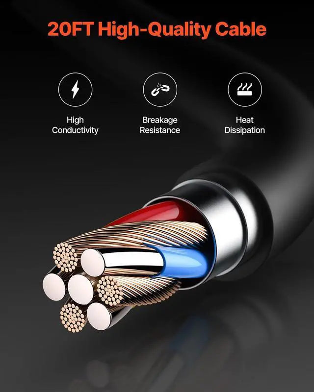 Alt view image 5 of 6 - 200Amp Spool Gun with 20FT Cable, Compatible with Hobart lronMan 240 Mig Welders, Suitable for 0.030" and 0.035" Flux Core/Solid/Aluminum Welding Wires