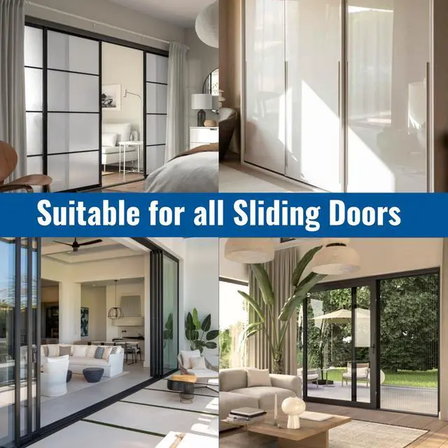 Alt view image 5 of 5 - KC Hardware Vinyl Sliding Door Bottom Track, Sliding Door Track Replacement, Screen Door Track Repair, Patio Screen Door Guide - Flat White Vinyl, 72 Inch, Pack of 3