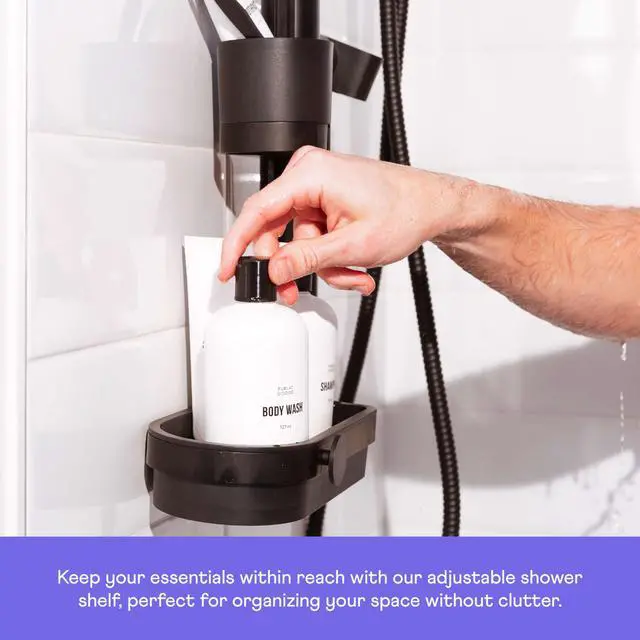 Alt view image 3 of 6 - Sproos Lookin Good Handheld Shower System, High Pressure with Slidebar Organizer for Mirror, Multi-Purpose Cup, Shelf and Hook, 3 Spray Functions, Extra Longh 70in Hose, 4 Colors (Red)