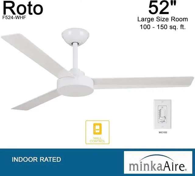 Alt view image 4 of 6 - Minka Aire F524-WHF Flat White Ceiling Fan