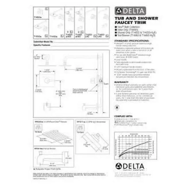Alt view image 2 of 3 - Faucet Vero 14 Series Single-Function Shower Handle Valve Trim Kit, Champagne Bronze T14053-CZ (Valve Not Included)