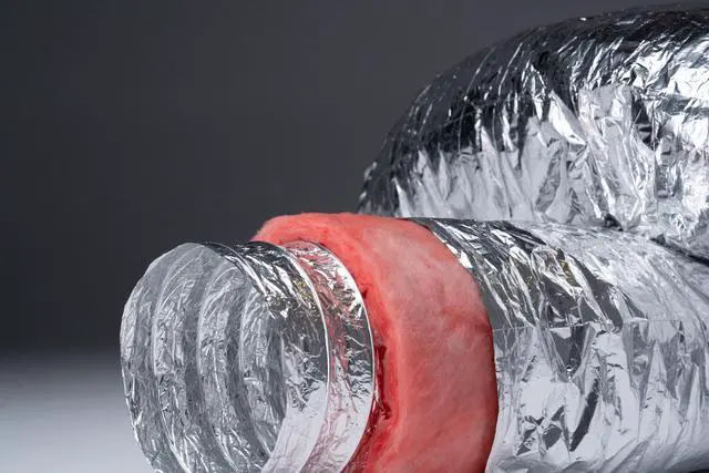 Alt view image 4 of 6 - 10'' Inch Flexible Aluminum Ducting Hose Insulated R-6.0 Air Duct Pipe for for Heavy Duty HVAC & Exhaust Ductwork Insulation - 25' Feet Long - in Accordance with UL 181