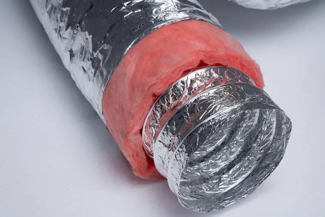 Alt view image 5 of 6 - 10'' Inch Flexible Aluminum Ducting Hose Insulated R-6.0 Air Duct Pipe for for Heavy Duty HVAC & Exhaust Ductwork Insulation - 25' Feet Long - in Accordance with UL 181