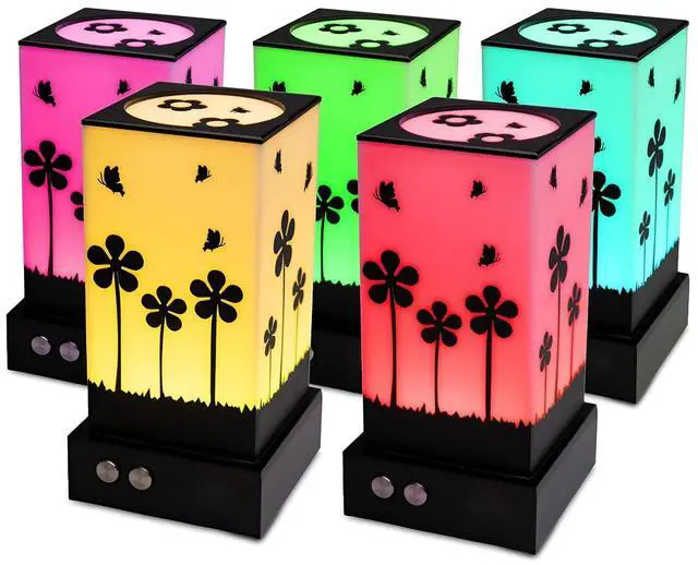 Main image of Friendship Lamps, Telepathy Flora, Long Distance WiFi Touch Light, Stay Connected from Anywhere, 250+ Colors, Gift for Couples, Friends & Family, Fathers Day, No Subscription (Set of 5)