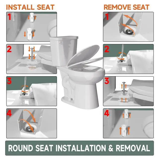 Alt view image 6 of 6 - Compact 17 Inch Chair High White Toilet for Small Bathroom | Powerful Tornado Flush Single Flush 1.28 GPF, Comfort ADA Bowl Heigh 16.75 Tall Toilet for Seniors,Two Piece 12 Rough In