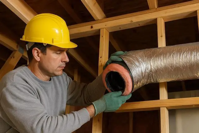 Alt view image 3 of 3 - HVAC Insulated Flex Duct R8, 12-Inch Diameter x 25-Feet, Ventilation Hose for Heating, Cooling, AC, and HVAC Systems