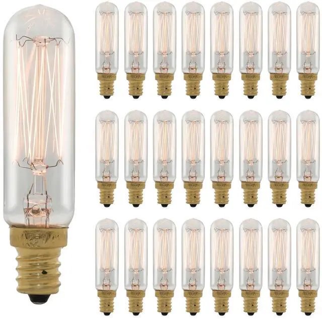 Main image of 132507, 25W, T6, Clear, Thread, E12, 120V Light Bulb (Pack of 25)