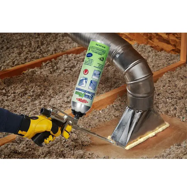 Alt view image 5 of 6 - Enerfoam 30oz Sealant, Fireblock Rated, Polyurethane Expanding Foam Sealant, Gaps and Cracks Filler, Closed Cell Spray Foam Insulation, Pack of 12 with Applicator (PTFE Coated Gun)