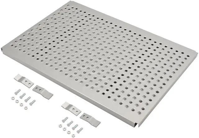 Main image of 24"x34" Deck Plate Compatible with Freightliner Peterbilt Kenworth Heavy-Duty Catwalk Automann Semi Truck Deck Plate for Walk Between Cab and Chassis Steel Powder Coated Silvery
